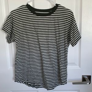Madewell Green Stripe Tee